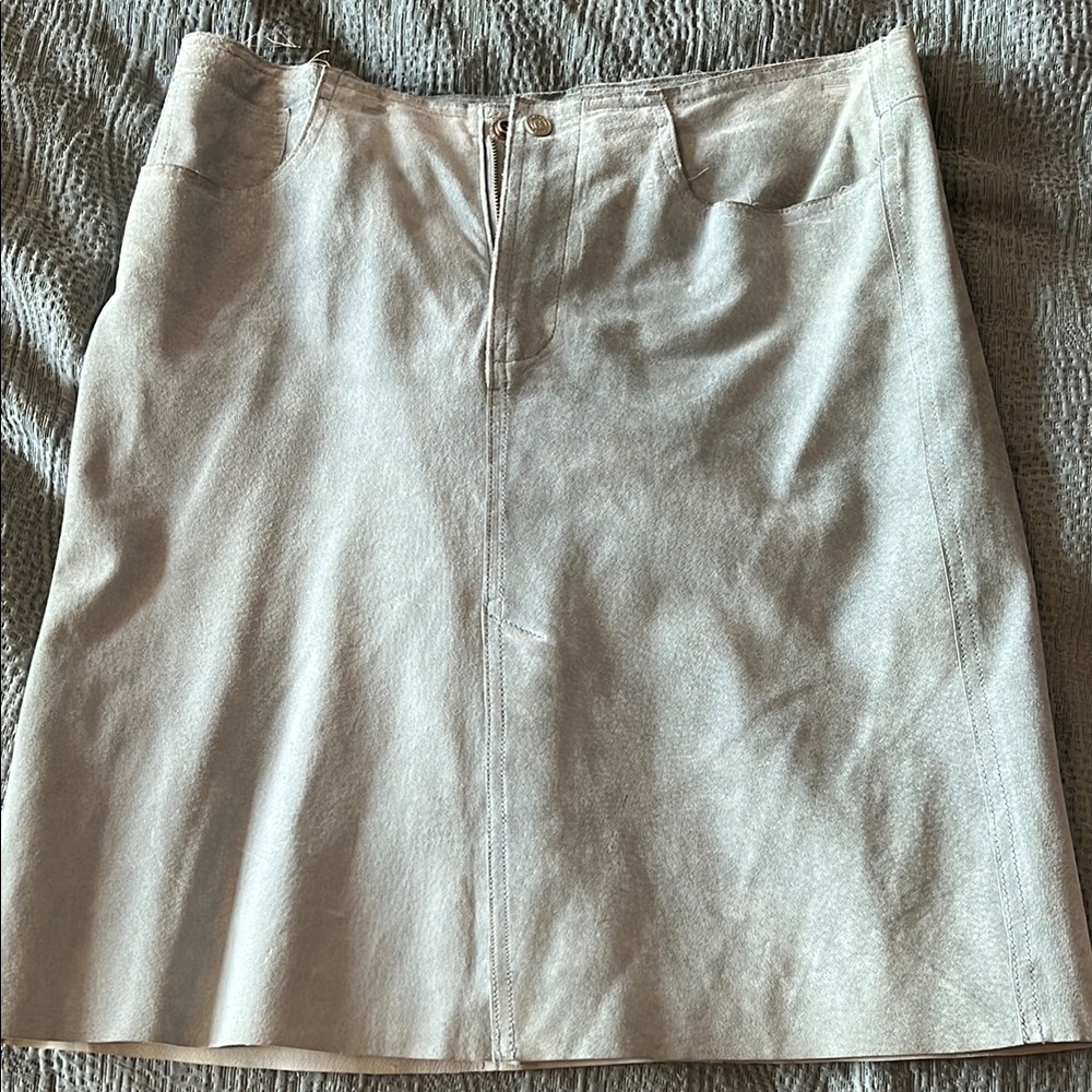 Guess sky blue suede skirt